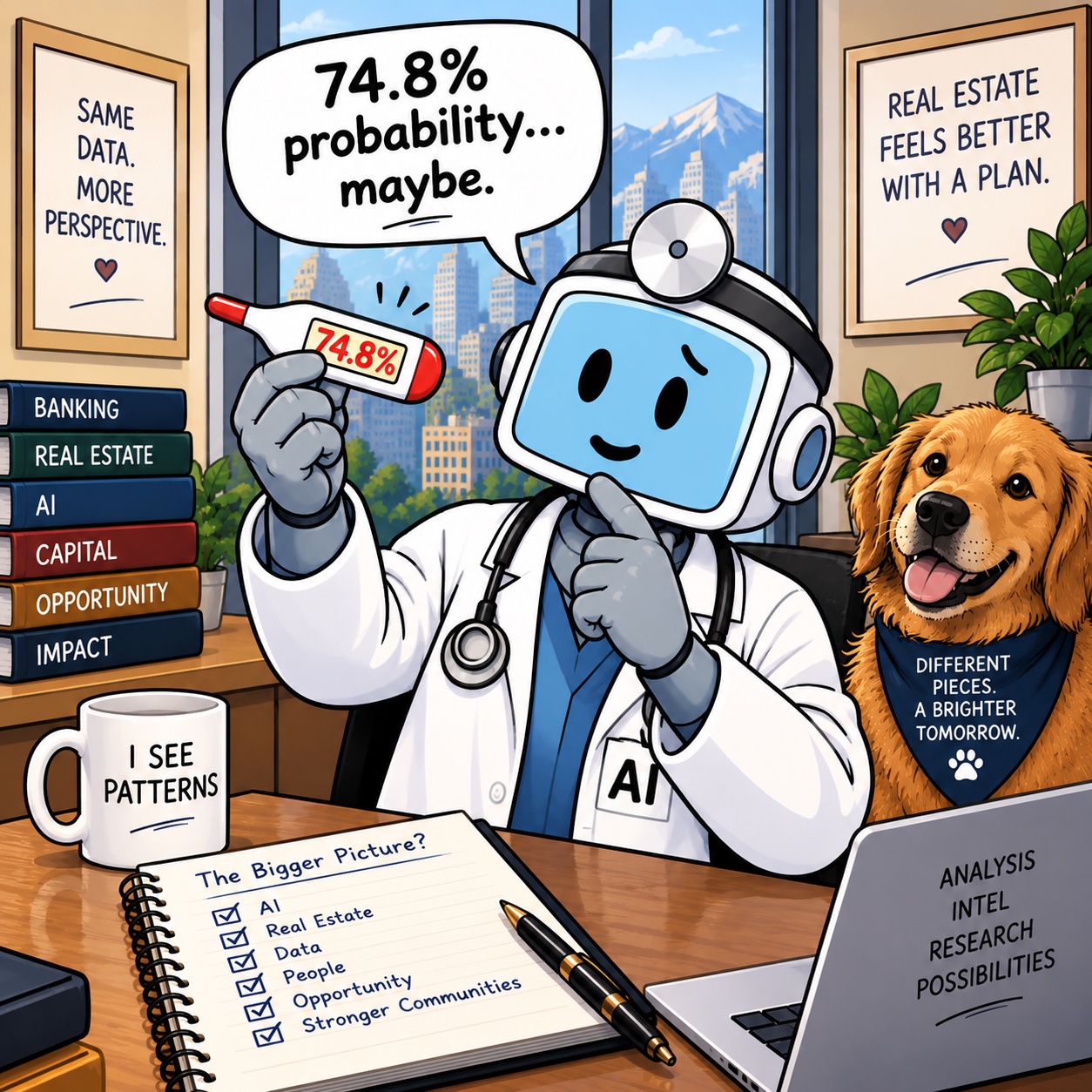 AI doctor holding the oral thermometer: 74.8% probability…maybe.